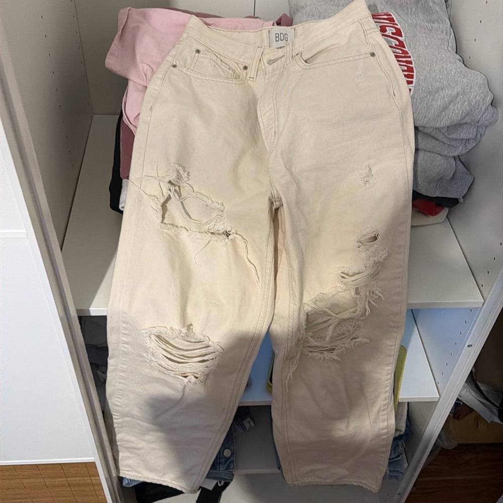 BDG High Rise Baggy (Cream) Jeans